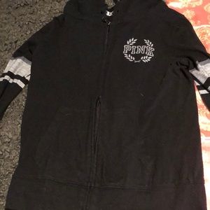 black and grey sweatshirt